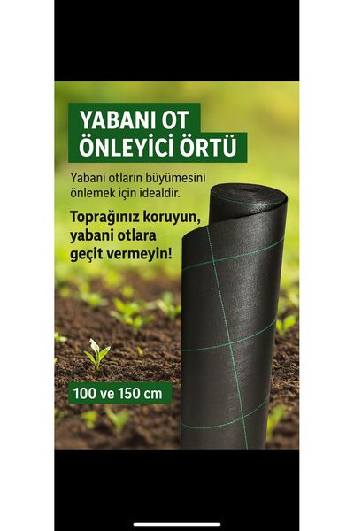 SouTech 1. KALİTE 1 m x 10 m Jüt /malç Taban Örtüsü-Sera Yerörtüsü-Peyzaj Uyg...