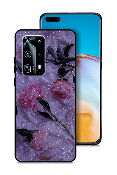 Tolwak غطاء حماية لهاتف هواوي بي 40 برو بلس 5G بنقشة ورود لامعة