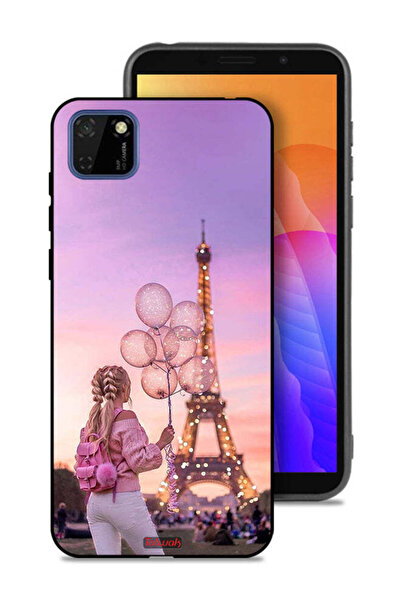 Tolwak غطاء حماية لهاتف هواوي Y5p بطبعة فتاة تحمل بالونات