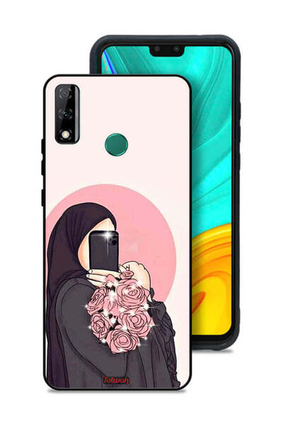 Tolwak غطاء حماية لهاتف Huawei Y8s مع فن التقاط صور سيلفي أثناء حمل الزهور