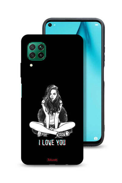 Tolwak غطاء حماية لهاتف هواوي بي 40 لايت 4G بطبعة "أحبك"