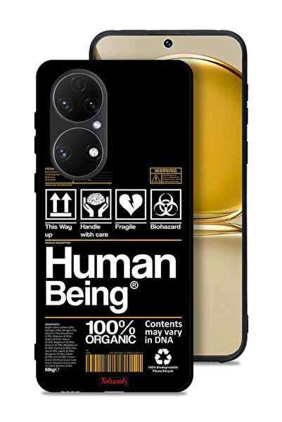 Tolwak Huawei P50 Protective Case Cover Human Being Sticker