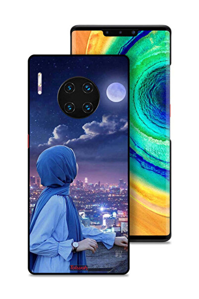 Tolwak غطاء حماية لهاتف هواوي ميت 30 إي برو 5G بطبعة فتاة محجبة تنظر إلى القمر
