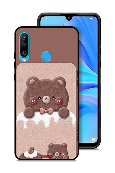 Tolwak غطاء حماية لهاتف هواوي نوفا 4e بتصميم دب الفراولة