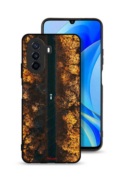 Tolwak غطاء حماية لهاتف هواوي نوفا Y70 بتصميم طريق في أشجار الخريف