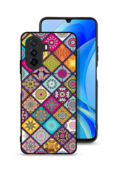 Tolwak غطاء حماية لهاتف هواوي نوفا Y70 بنقشة مربعات ماندالا