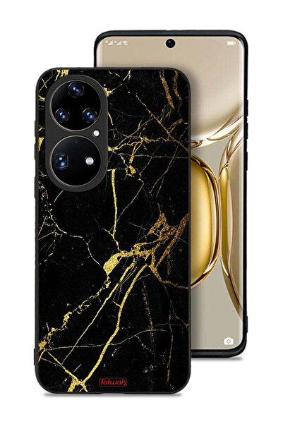 Tolwak غطاء حماية لهاتف هواوي بي 50 برو - رخام متصدع