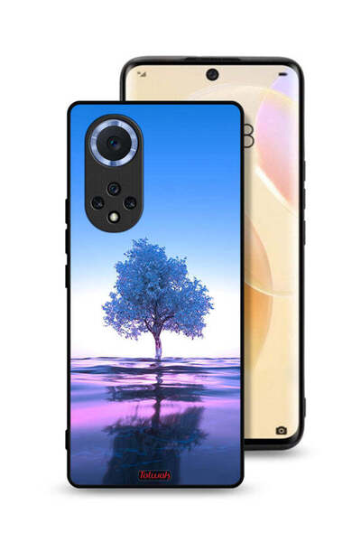 Tolwak غطاء حماية لهاتف هواوي نوفا 9 بتصميم شجرة نيون وانعكاس مائي فني رقمي