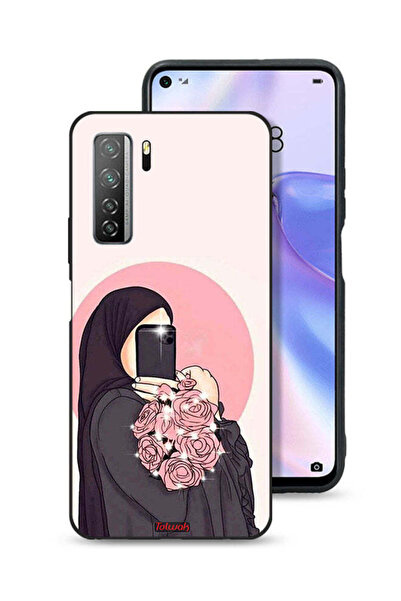 Tolwak غطاء حماية لهاتف هواوي P40 لايت 5G، فن التقاط صور سيلفي مع حمل الزهور