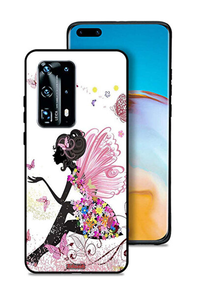 Tolwak غطاء حماية لهاتف هواوي P40 Pro Plus 5G بتصميم فتاة الفراشة