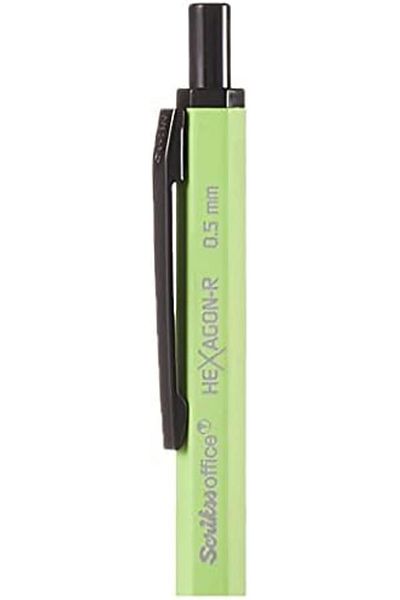 Mena Rise Şirinshop Office Hexagonr Mechanical Pencil 12'Li Packaging Neon Yellow 0.5 mm 1108107