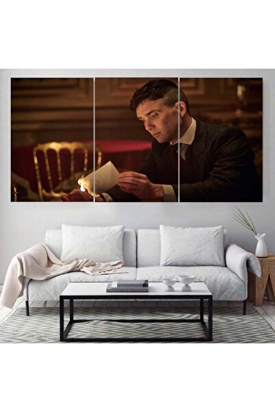 4gdran Three canvases by Thomas Shelby with a hollow silver frame
