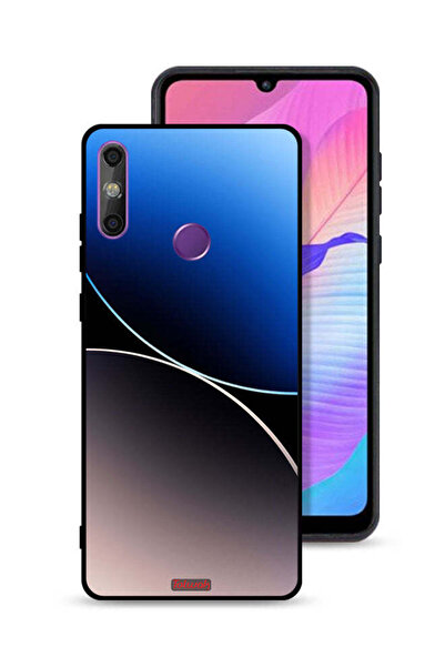 Tolwak Huawei Enjoy 20e Protective Case Cover Curve Lines Pattern