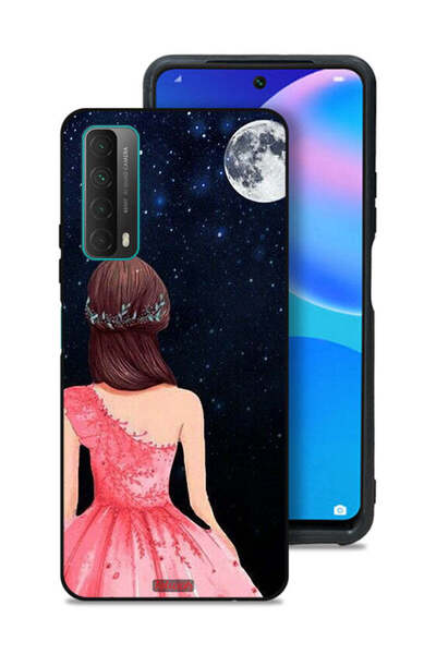 Tolwak غطاء حماية لهاتف هواوي بي سمارت (2021) بتصميم فتاة وقمر