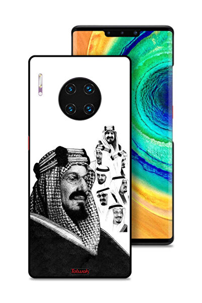 Tolwak غطاء حماية لهاتف هواوي ميت 30 برو، ملصق فني أبيض وأسود لملوك المملكة ا...