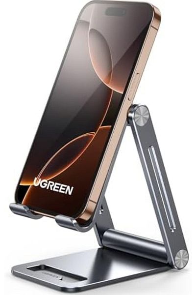 Ugreen Phone Stand Aluminum Ultra Stable Mobile Stand Adjustable Foldable Mobile Holder Compatible w
