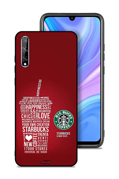 Tolwak غطاء حماية لهاتف هواوي بي سمارت إس - ملصق قهوة