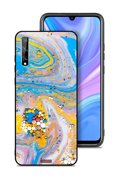 Tolwak غطاء حماية لهاتف هواوي بي سمارت إس بنقشة الأحجار الكريمة الملونة التجر...