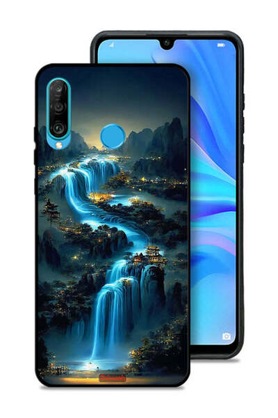 Tolwak غطاء حماية لهاتف هواوي نوفا 4e بتصميم شلال فني