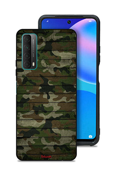 Tolwak غطاء حماية لهاتف هواوي بي سمارت (2021) بنمط خشبي مموه