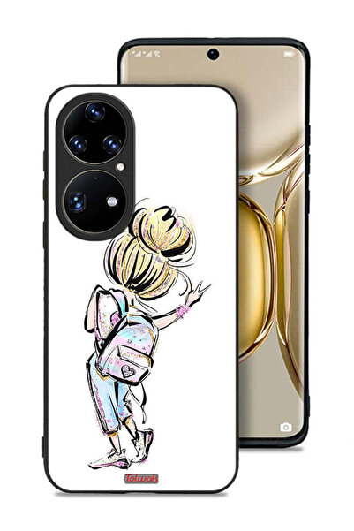 Tolwak غطاء حماية لهاتف هواوي P50 برو بتصميم فتاة العودة إلى المدرسة