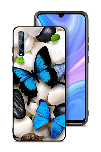 Tolwak غطاء حماية لهاتف هواوي بي سمارت إس بنقشة فراشات على أحجار