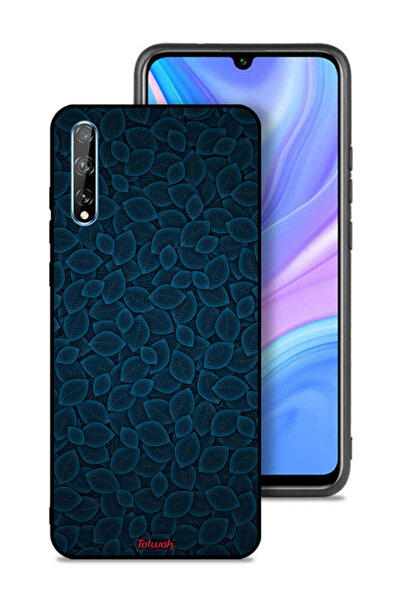 Tolwak غطاء حماية لهاتف هواوي Y8p بنقشة أوراق الشجر الفنية الرقمية