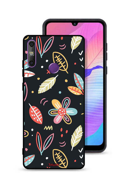 Tolwak غطاء حماية لهاتف هواوي إنجوي 20e بطبعة زهور وأوراق فنية تجريدية