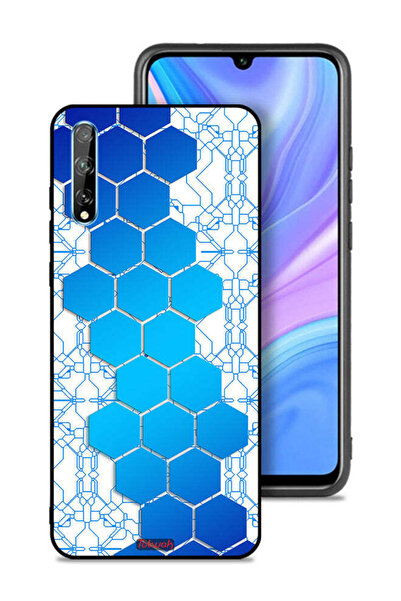 Tolwak غطاء حماية لهاتف هواوي Y8p بأيقونات سداسية الشكل على شكل خلية نحل