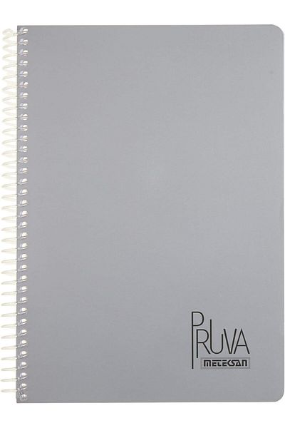 Mena Rise Diyar-Ifırsatshop Pruva A4 Pet Spiral Cardboard Cover Notebook 144 Sheets - Lined - Gray/Blue(Ç