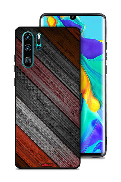 Tolwak غطاء حماية لهاتف هواوي بي 30 برو بنمط خشبي ملون