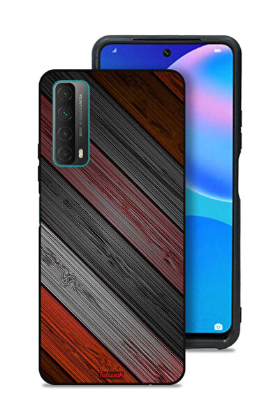 Tolwak غطاء حماية لهاتف هواوي بي سمارت (2021) بنمط خشبي ملون