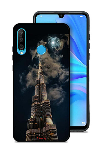 Tolwak غطاء حماية لهاتف هواوي نوفا 4e، برج خليفة في الليل