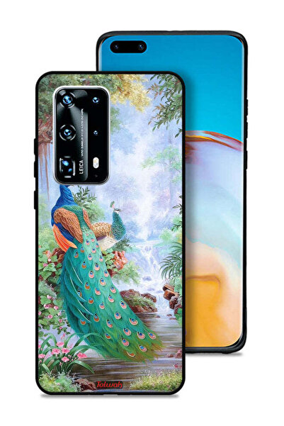 Tolwak غطاء حماية لهاتف هواوي بي 40 برو بلس 5G بنقشة الطاووس