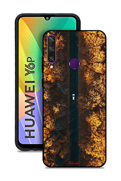 Tolwak غطاء حماية لهاتف هواوي Y6p - طريق في أشجار الخريف