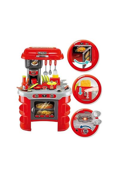 rexa Little Chef Kids Kitchen Set For Kids Girls With Light Music Cooking Toys Kitchen Playset