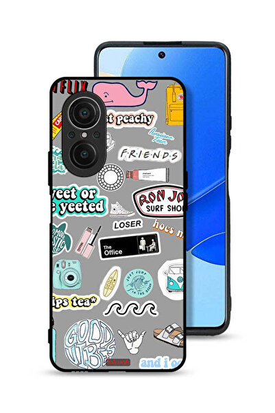 Tolwak Huawei nova 9 SE Protective Case Cover Good Vibes Stickers