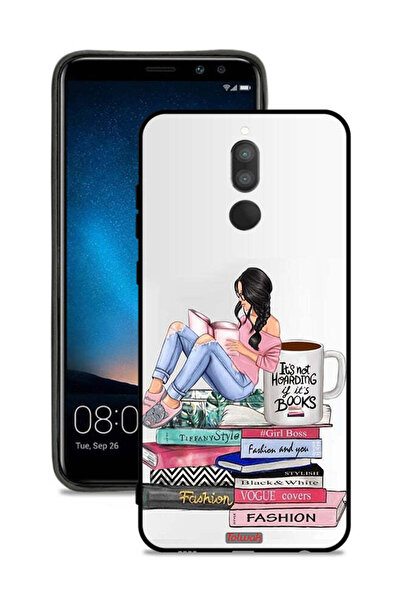 Tolwak غطاء حماية لهاتف هواوي ميت 10 لايت بتصميم فتاة وكتب الموضة