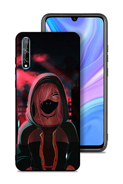 Tolwak غطاء حماية لهاتف هواوي بي سمارت إس بتصميم فتاة ترتدي قناعًا