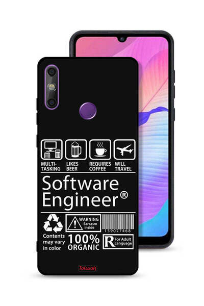 Tolwak غطاء حماية لهاتف Huawei Enjoy 20e، ملصق مهندس برمجيات