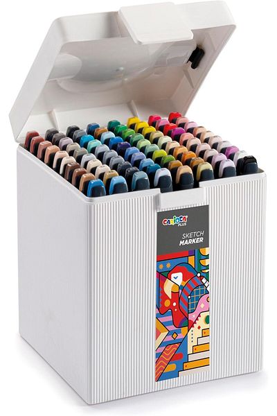 Mena Rise Diyar-Ifırsatshop Plus Sketch Marker Double Sided Drawing Pen 80 Colors 1017157