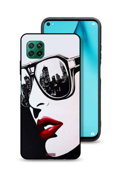 Tolwak غطاء حماية لهاتف هواوي نوفا 7i بتصميم وجه فتاة وفن تجريدي