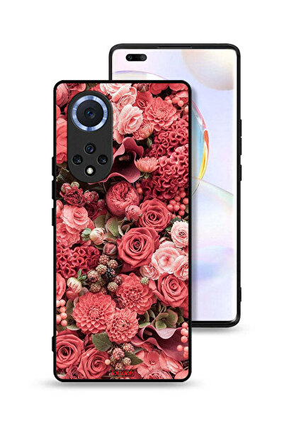 Tolwak غطاء حماية لهاتف Honor 50 Pro بلون الخوخ والورود