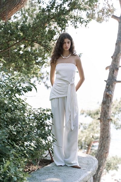 BOHEMAİ Mila White Blouse Pants Set