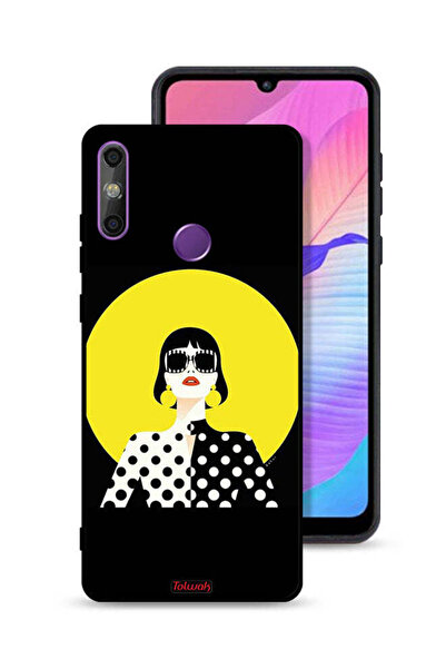Tolwak غطاء حماية لهاتف هواوي إنجوي 20e بتصميم فتاة أنيقة