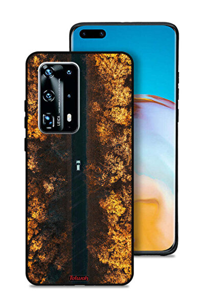 Tolwak غطاء حماية لهاتف هواوي بي 40 برو بلس 5G، طريق في أشجار الخريف
