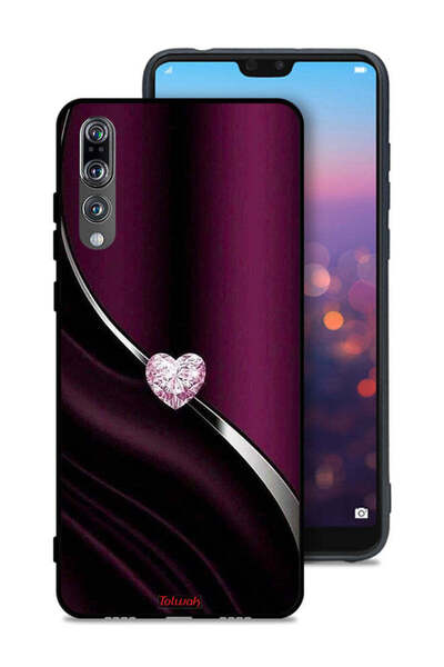 Tolwak غطاء حماية لهاتف هواوي P20 Pro بتصميم قلب ماسي