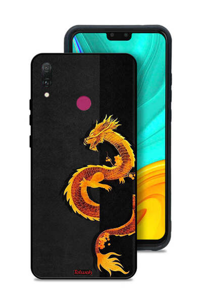 Tolwak Huawei Y9 (2019) Protective Case Cover Dragon Art