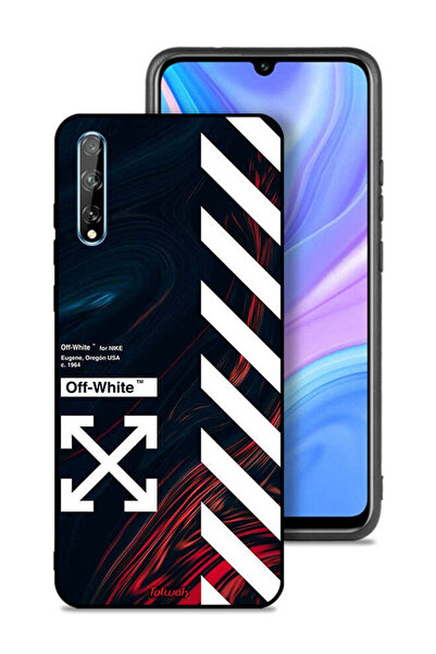 Tolwak غطاء حماية لهاتف هواوي بي سمارت إس، ملصق أبيض فاتح