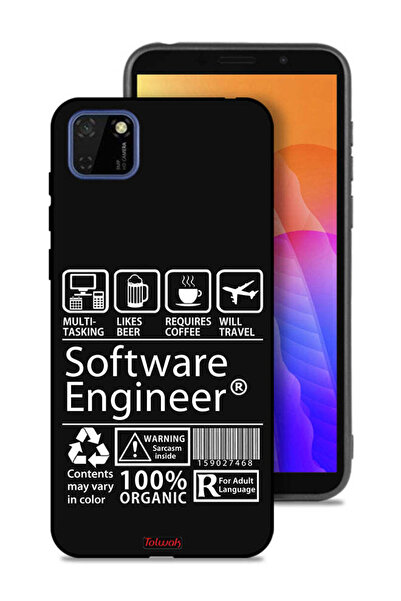 Tolwak غطاء حماية لهاتف Huawei Y5p - ملصق مهندس برمجيات